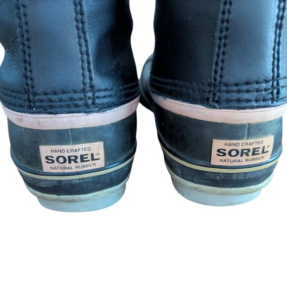 Sorel Black & Pink Leather Waterproof Insulated Women's Winter Snow Boots Size 9 - Picture 14 of 16